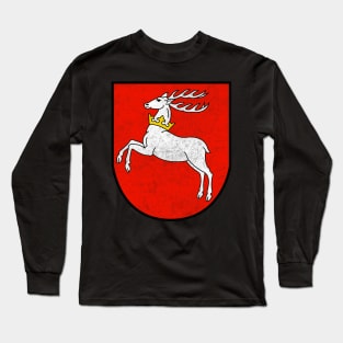 Vintage Style Poland/Lubin Voivodeship Flag Long Sleeve T-Shirt